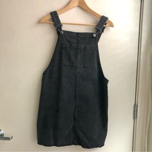 Wild Fable Black Denim Overall Mini Dress